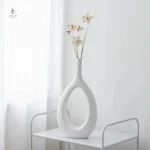 Vase stylisé pour bouquets de pampa