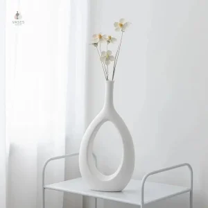 Vase stylisé pour bouquets de pampa