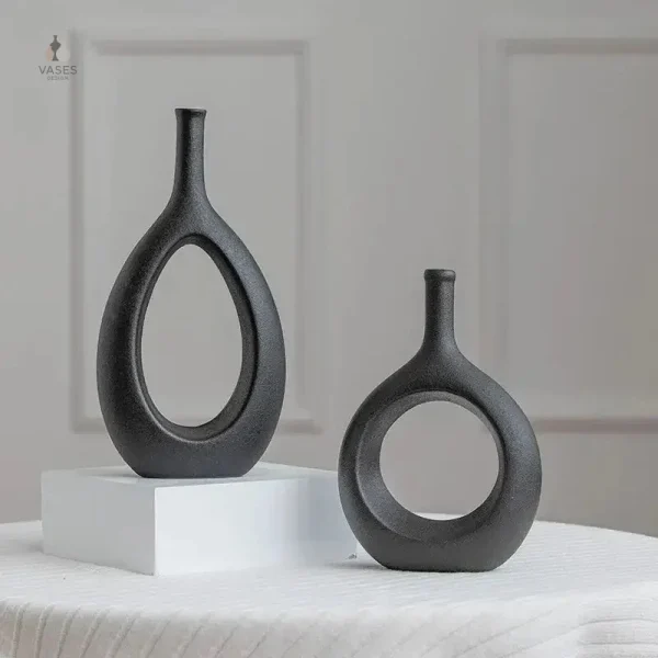 Vase minimaliste pour fleurs séchées de pampa
