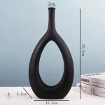 Vase tendance pour décoration avec fleurs de pampa
