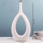 Vase haut pour présentation florale de pampa