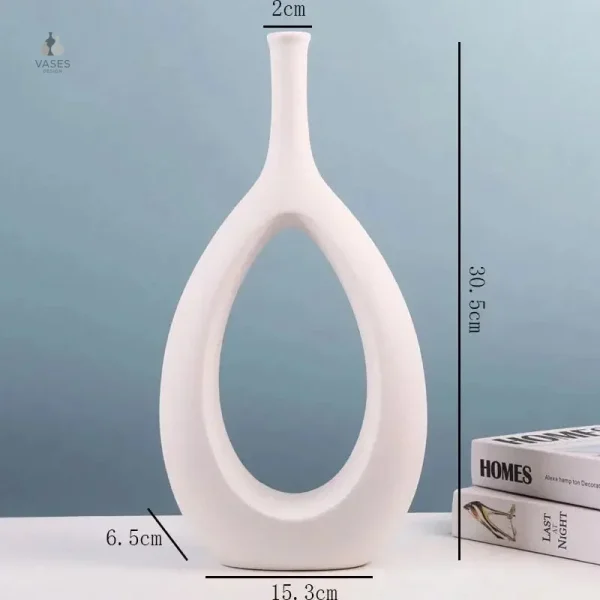 Vase haut pour présentation florale de pampa