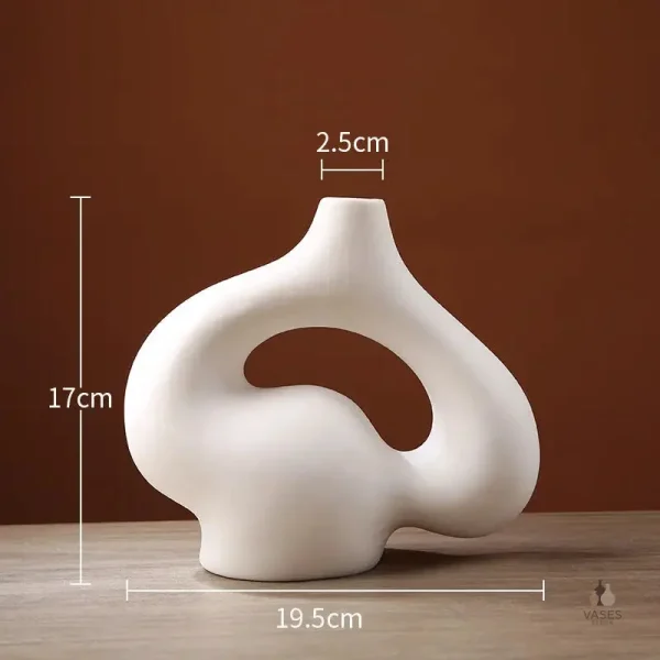 Vase en céramique pour fleurs pampa