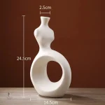 Vase décoratif pour intérieur avec pampas