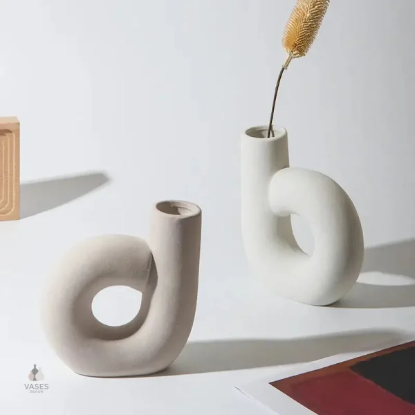 Vase décoratif pour pampas, design élégant et moderne