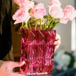 Vase en verre carré, style épuré et contemporain