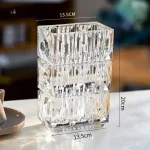 Vase en verre pour centre de table rectangulaire