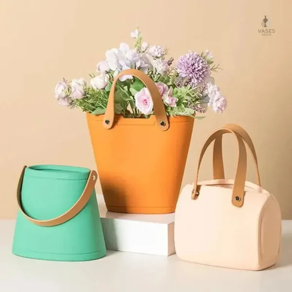 Vase inspiré d'un sac à main chic