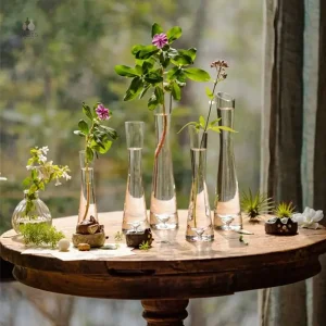 Vase en verre minimaliste pour intérieur stylé