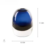 Vase en verre soufflé, harmonie de formes et de couleurs