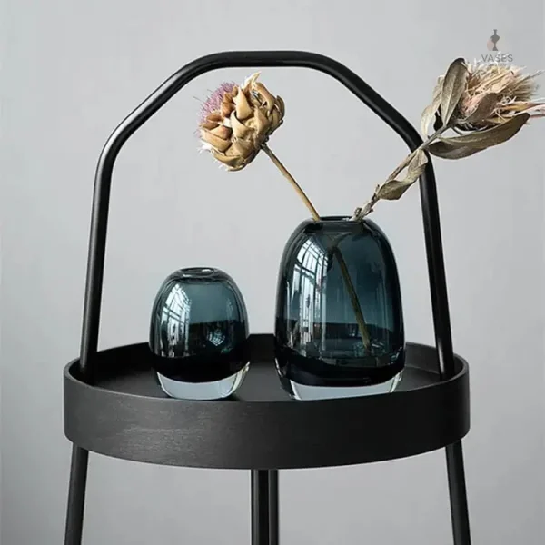 Vase soufflé en verre, parfait pour un centre de table