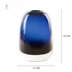 Vase en verre décoratif soufflé, style minimaliste