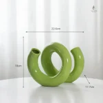 Vase chic en forme de spirale pour fleurs