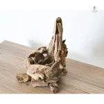 Vase en bois au design minimaliste