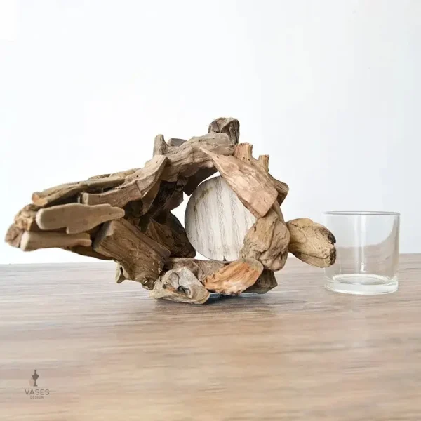 Vase en bois moderne pour décoration intérieure