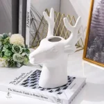 Vase unique tête de cerf pour décoration intérieure