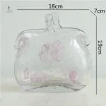 Vase en verre transparent, parfait pour la maison
