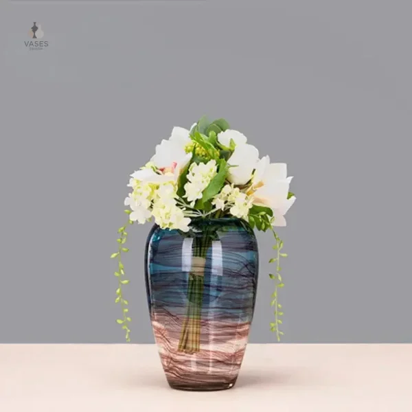 Vase bleu pour décoration intérieure
