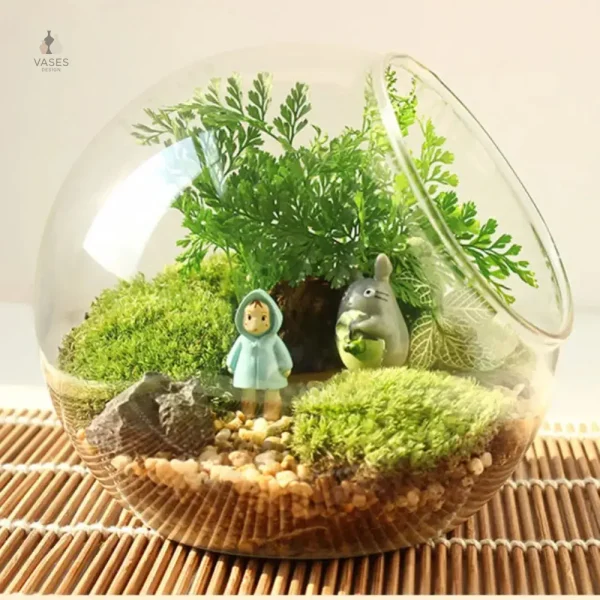 Vase en verre boule élégant