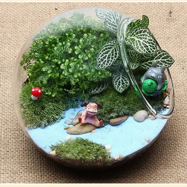 Vase en verre de forme ronde