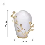 Vase en verre doré, accessoire de décoration tendance