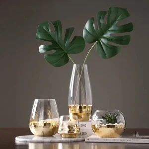 Vase en verre transparent élégant et moderne