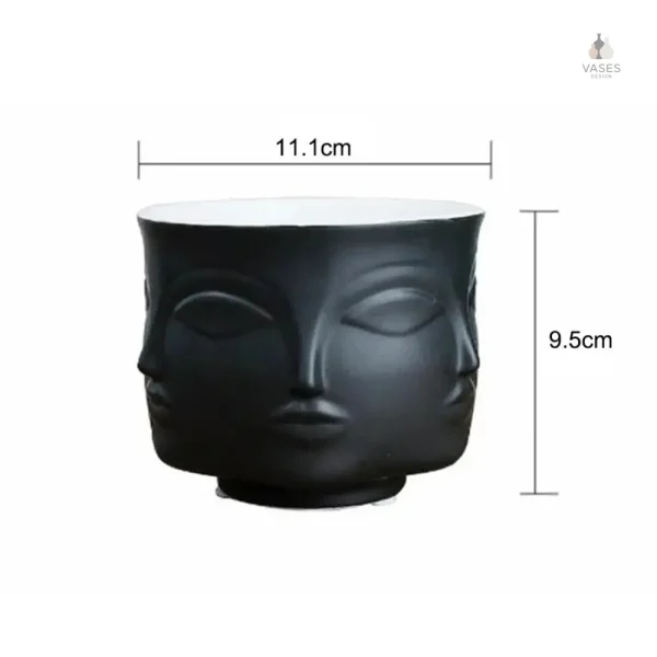 Vase visage céramique, touche contemporaine