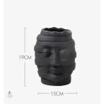 Vase artistique en forme de visage pour décoration intérieure