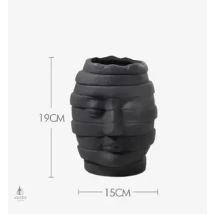 Vase artistique en forme de visage pour décoration intérieure
