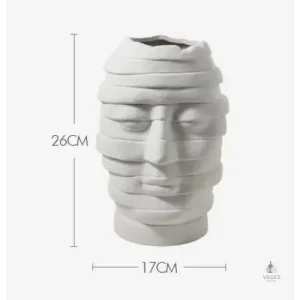 Vase décoratif visage, idéal pour fleurs et agrément de table
