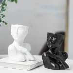 Vase visage femme design artistique