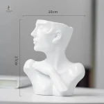 Vase visage femme unique pour fleurs