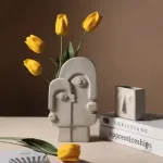 Vase visage élégant pour décoration intérieure