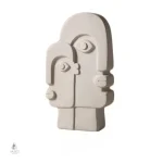 Vase visage en illusion pour accent décoratif
