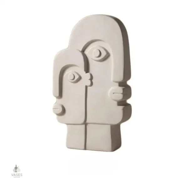 Vase visage en illusion pour accent décoratif