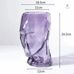 Vase visage en verre pour un style bohème