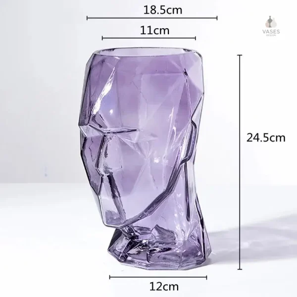 Vase visage en verre pour un style bohème