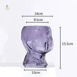 Vase décoratif visage en verre pour cadeaux