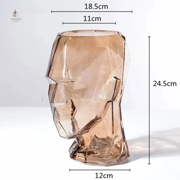 Vase visage en verre pour une touche contemporaine