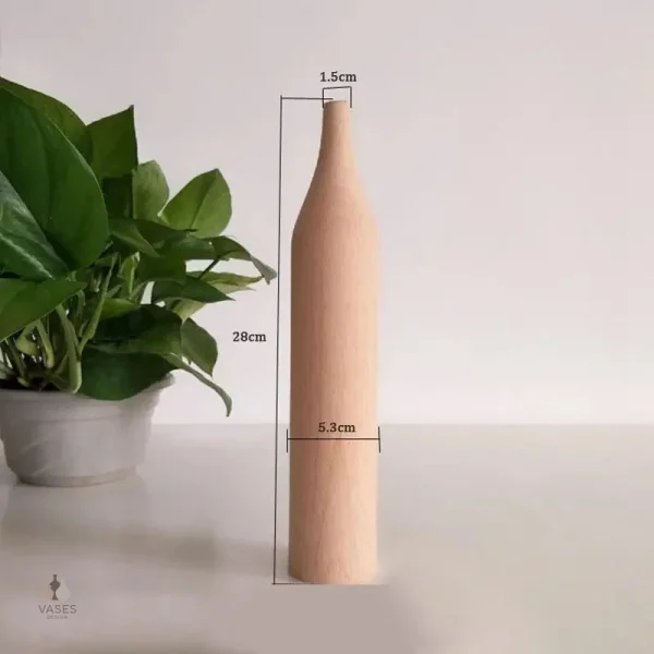 Vase en bois vintage, charme intemporel