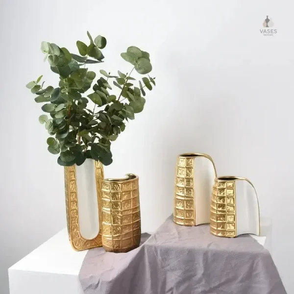 Vase moderne en céramique pour fleurs fraîches