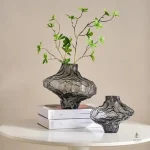 Vase en verre clair pour décoration moderne