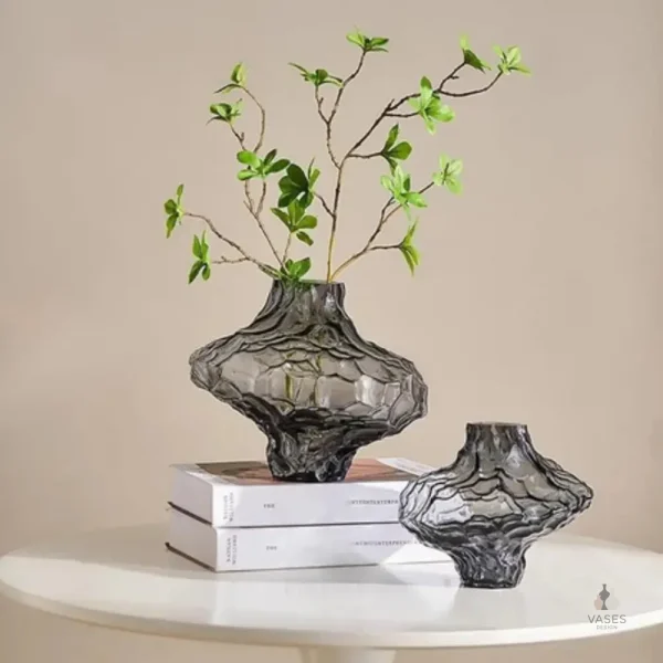 Vase en verre clair pour décoration moderne
