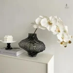 Vase en verre clair pour décoration intérieure