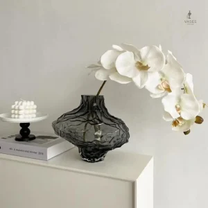 Vase en verre clair pour décoration intérieure