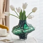 Vase en verre transparent pour fleurs fraîches