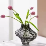 Contenant en verre transparent pour arrangements floraux