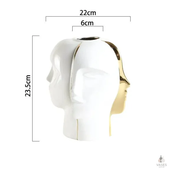 Vase visage design unique, ajout de personnalité