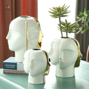 Vase visage moderne avec design artistique