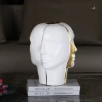 Vase visage minimaliste pour style chic
